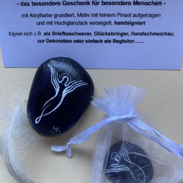 Engel-Stein im Organza-Säckchen