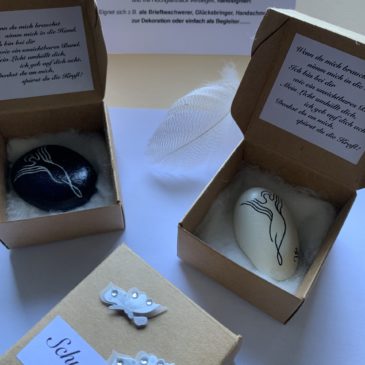 Engel-Stein in Geschenkverpackung