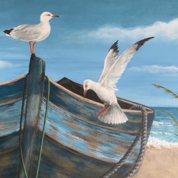 Möwen am Strand