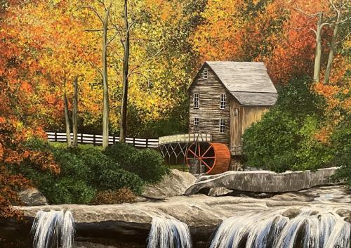 Herbstidyll mit Wassermühle